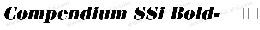 Compendium SSi Bold字体转换